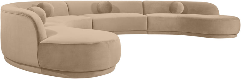 Avra - 189" Velvet Performance Fabric Upholstered Sectional