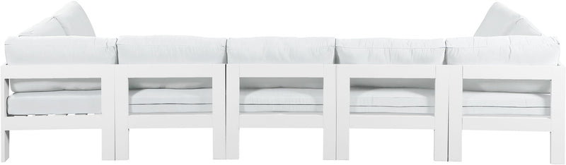 Nizuc - Outdoor Patio 7 Piece Modular Sectional With White Frame