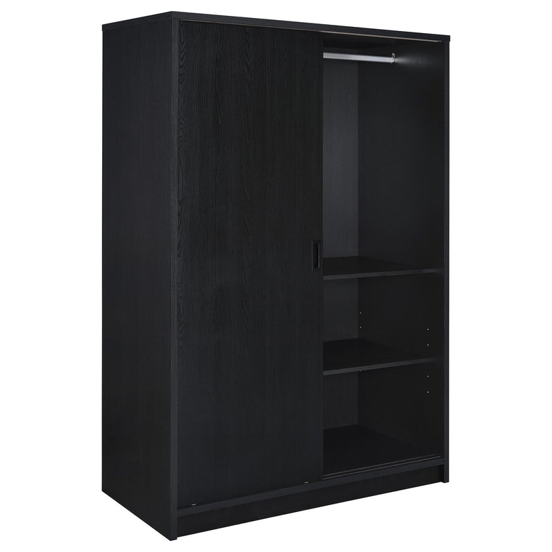 Noble 2-door Bedroom Wardrobe Storage Cabinet Armoire Black