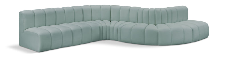 Arc - Faux Leather 7 Piece Modular Sofa