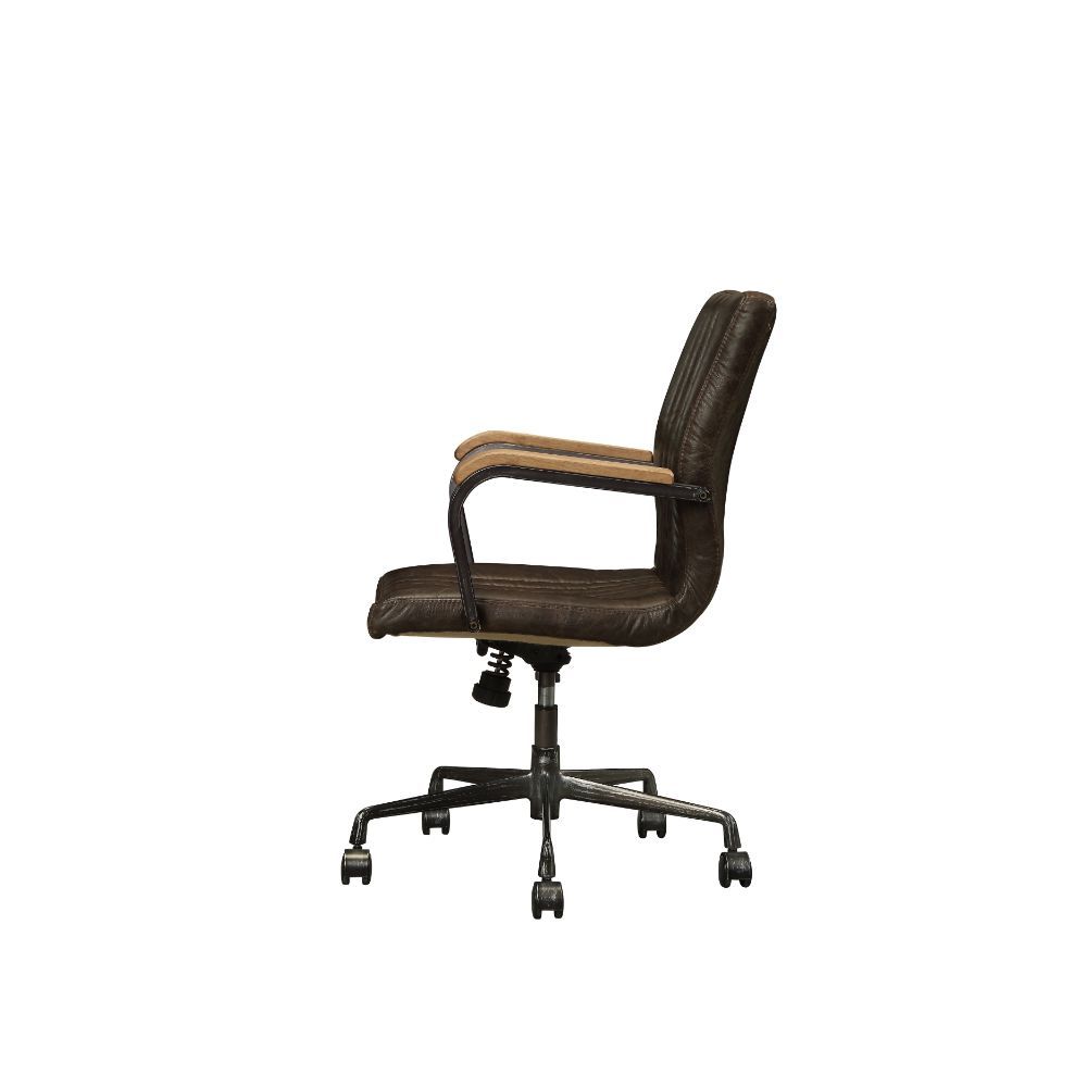 Joslin - Executive Office Chair - Distress Chocolate Top Grain Leather