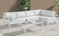 Nizuc - Outdoor Patio Modular Sectional - White - Fabric