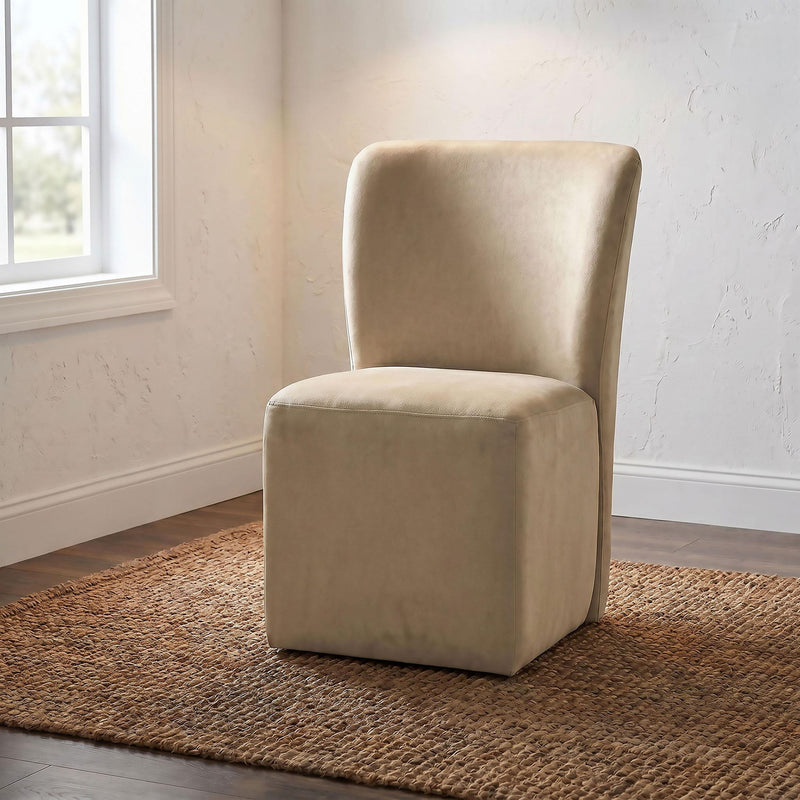 Jaelynn Upholstered Parsons Dining Side Chair Tan (Set of 2)