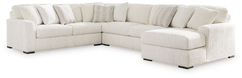 Pearl Silver / 4 Pc. Right Arm Facing Corner Chaise Sectional