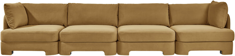 Hammond - Velvet Performance Fabric Upholstered 4 Piece Sofa