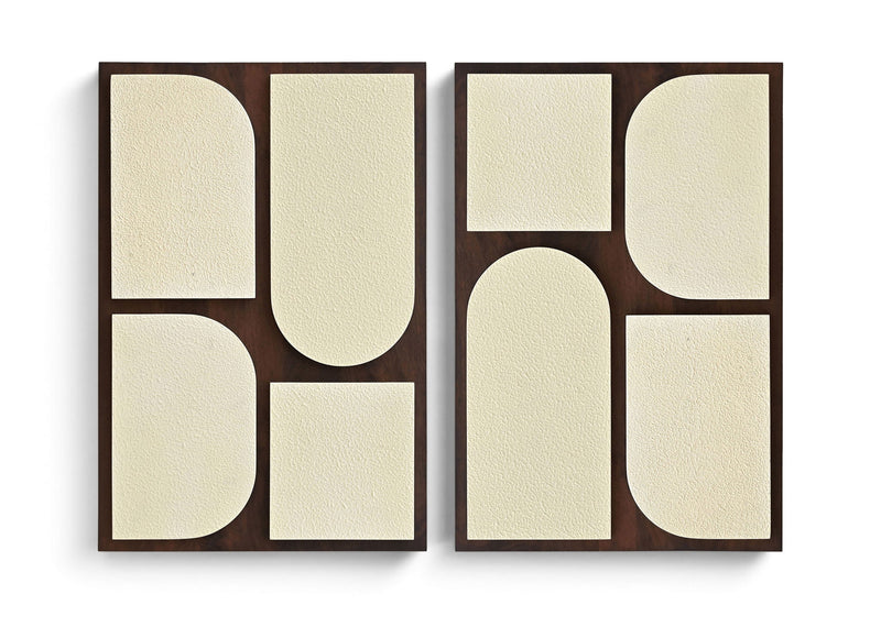 Icon - Mango Wood 2 Piece Wall Art