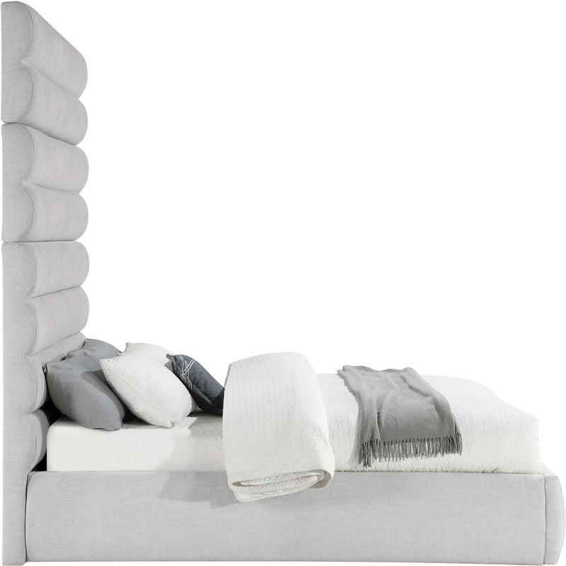 Adam - Linen Fabric Bed With 89" Headboard