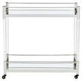 Chaseton - Clear / Silver Finish - Bar Cart