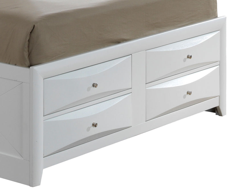Modern Design Storage Bed With Bookcase Headboard