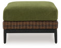 Horizon Hall - Brown / Green - Ottoman With Cushion