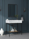 Marmo - Engineered Marble Bathroom Vanity With Black Base
