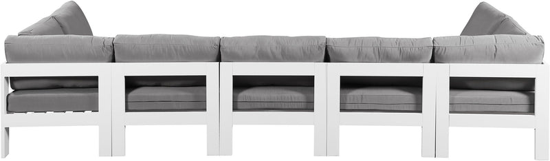 Nizuc - Outdoor Patio 7 Piece Modular Sectional With White Frame