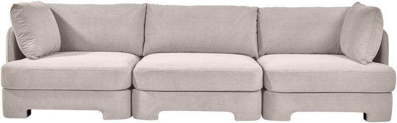 Hammond - Velvet Performance Fabric Upholstered 3 Piece Sofa