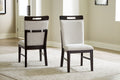 Neymorton - Light Gray / Brown - Dining Upholstered Side Chair (Set of 2)