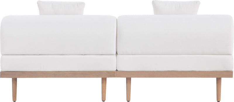 Laguna - 2 Piece Resilient Water Resistant Fabric 71" Outdoor Patio Armless Modular Loveseat