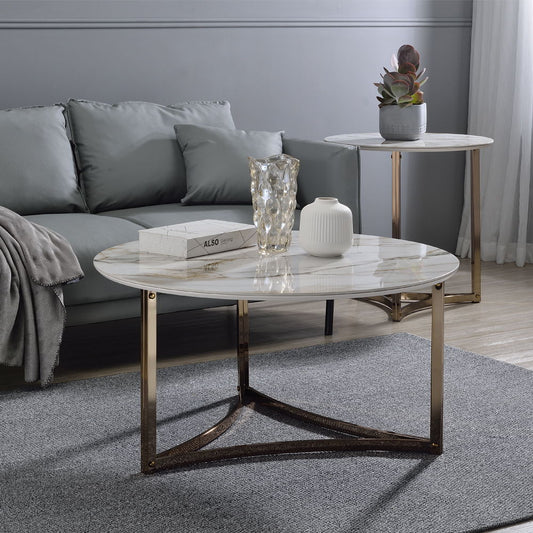 Zaidee - Coffee Table - Sintered Champagne