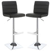 Bianca - Square Upholstered Adjustable Bar Stools (Set of 2)
