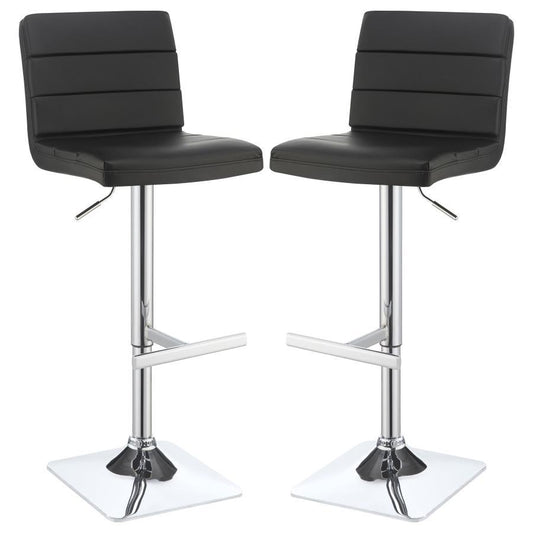 Bianca - Square Upholstered Adjustable Bar Stools (Set of 2)