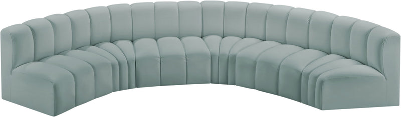 Arc - Faux Leather 6 Piece U-Shaped Modular Sofa