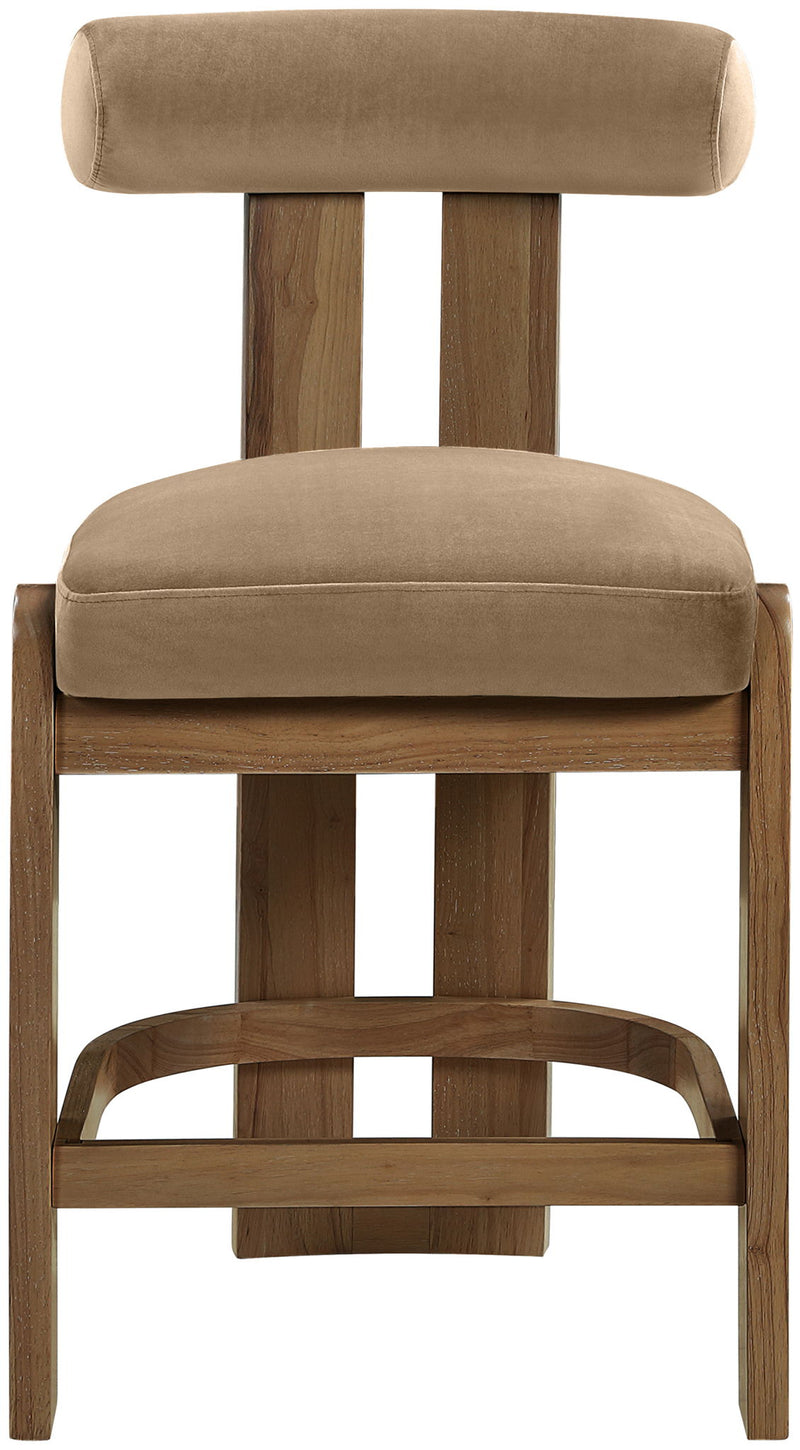 Arienzo - Velvet Upholstered Counter Stool (Set of 2)