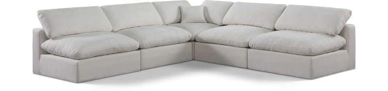 Comfy - 5 Piece Linen Modular Corner Armless Sectional