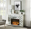 Noralie - Fireplace - Faux Diamonds & Mirrored