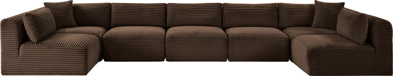 Shaggy - 7 Piece Modular U-Shaped Armless Sectional
