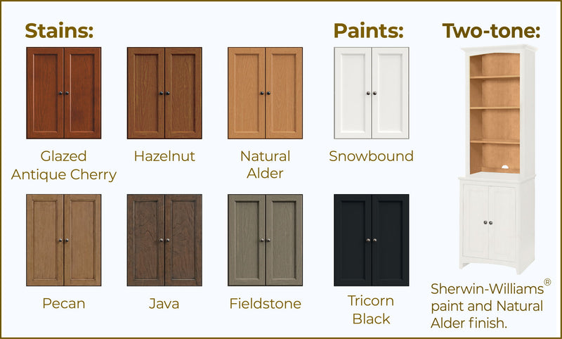 McKenzie - 29'' H X 24'' W Alder Bookcase - Glazed Antique Cherry
