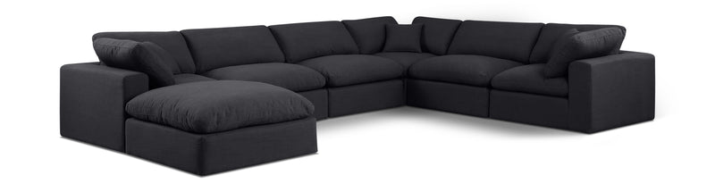 Comfy - 7 Piece Linen Modular Sectional With Chaise