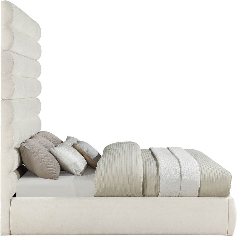 Adam - Chenille Fabric Bed With 89" Headboard