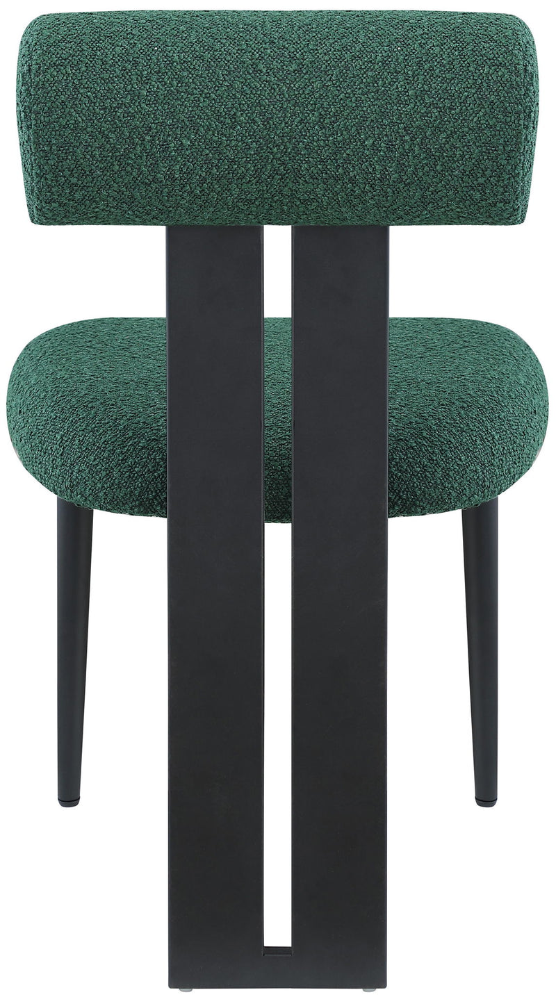 Dario - Boucle Dining Chair With Black Frame (Set of 2)