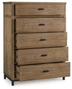 Tomtyn - Light Brown - Five Drawer Chest