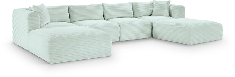 Shaggy - 6 Piece Modular Sectional With 2 Ottomans