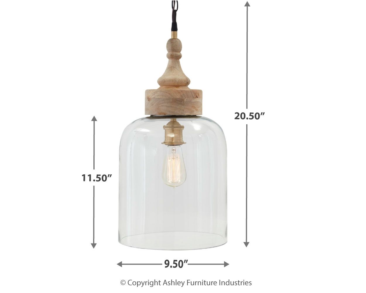 Faiz - Transparent - Glass Pendant Light