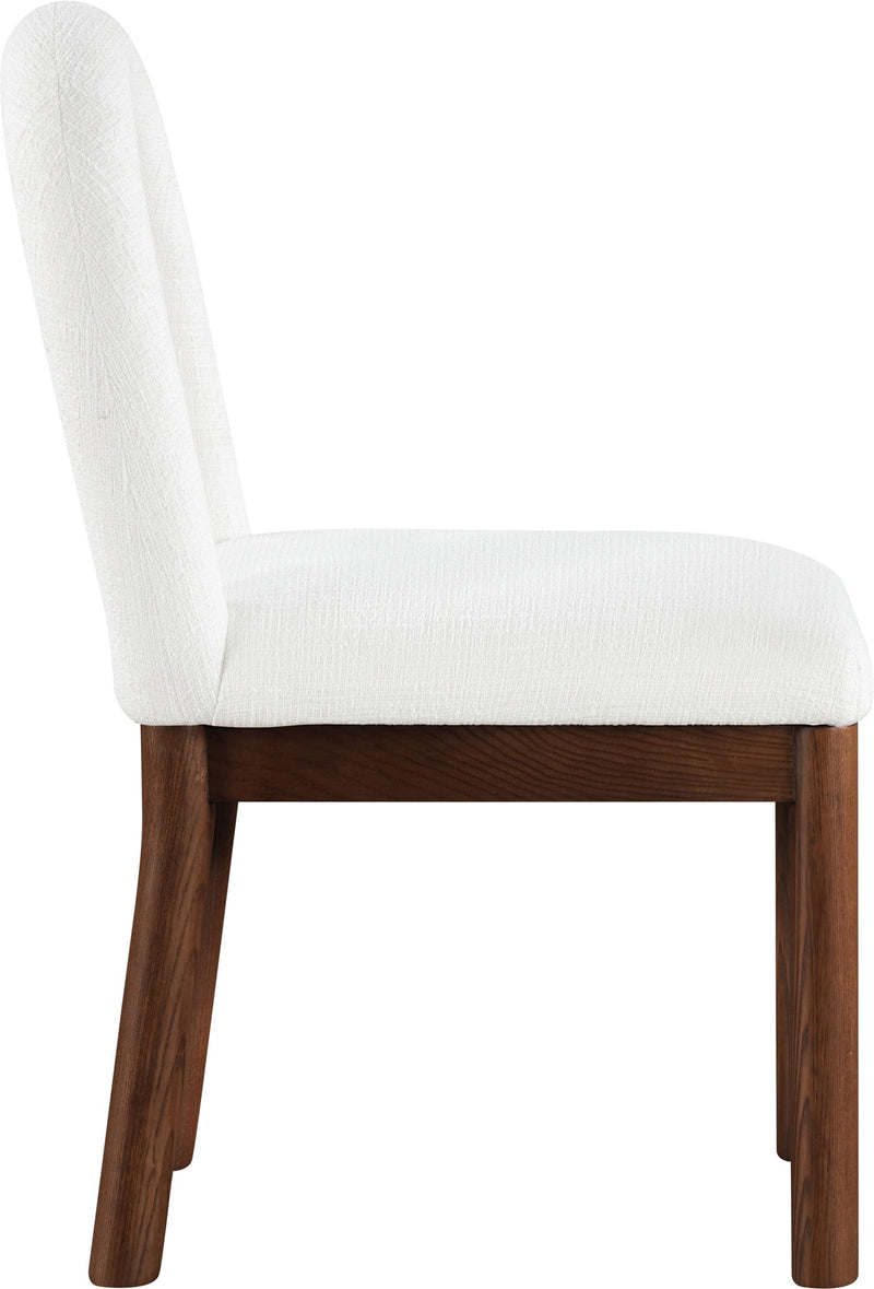 Conrad - Linen Dining Chair With Brown Legs