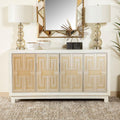 Voula - Rectangular 4-Door Accent Cabinet - White And Gold