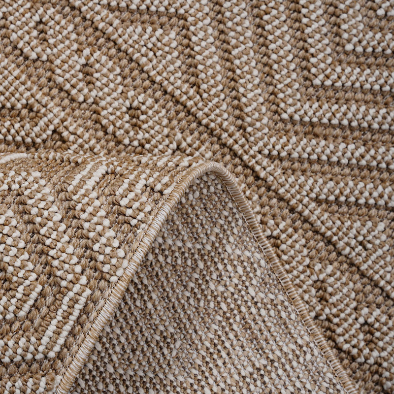 Guros - 8' X 10' Geometric Indoor / Outdoor Area Rug - Mocha