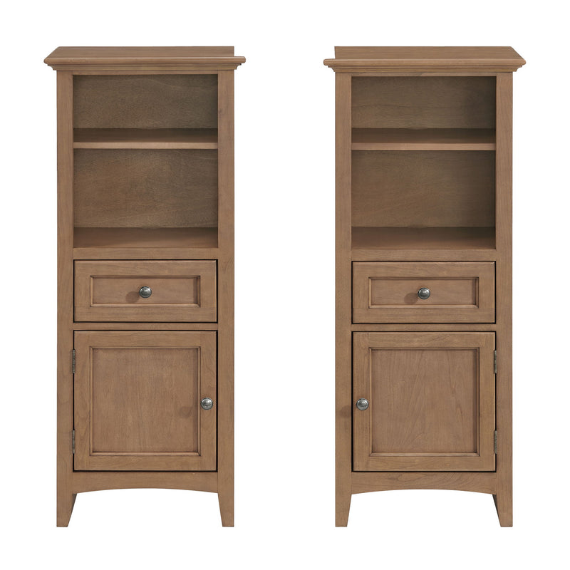 McKenzie - Bookcase Piers (Set of 2) - Pecan
