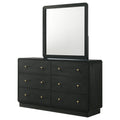 Cavelle - 6-Drawer Dresser And Mirror - Black