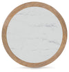 Camdill - Round Cocktail Table - Light Brown / White