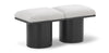 Pavilion - 2 Piece Modular Bench With Black Base