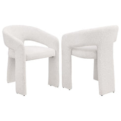 Eudora - Boucle Upholstered Dining Arm Chair