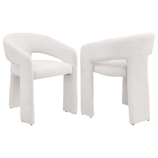 Eudora - Boucle Upholstered Dining Arm Chair
