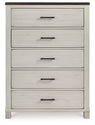 Darborn - Gray / Brown - Five Drawer Chest