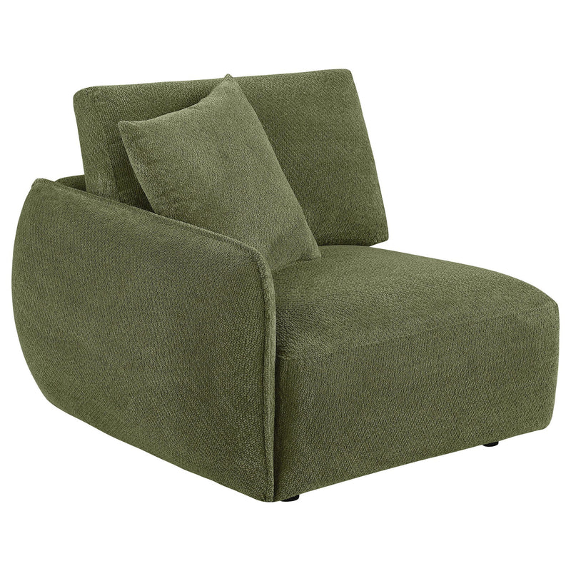 Elysia Chenille Upholstered Modular LAF Chair Green