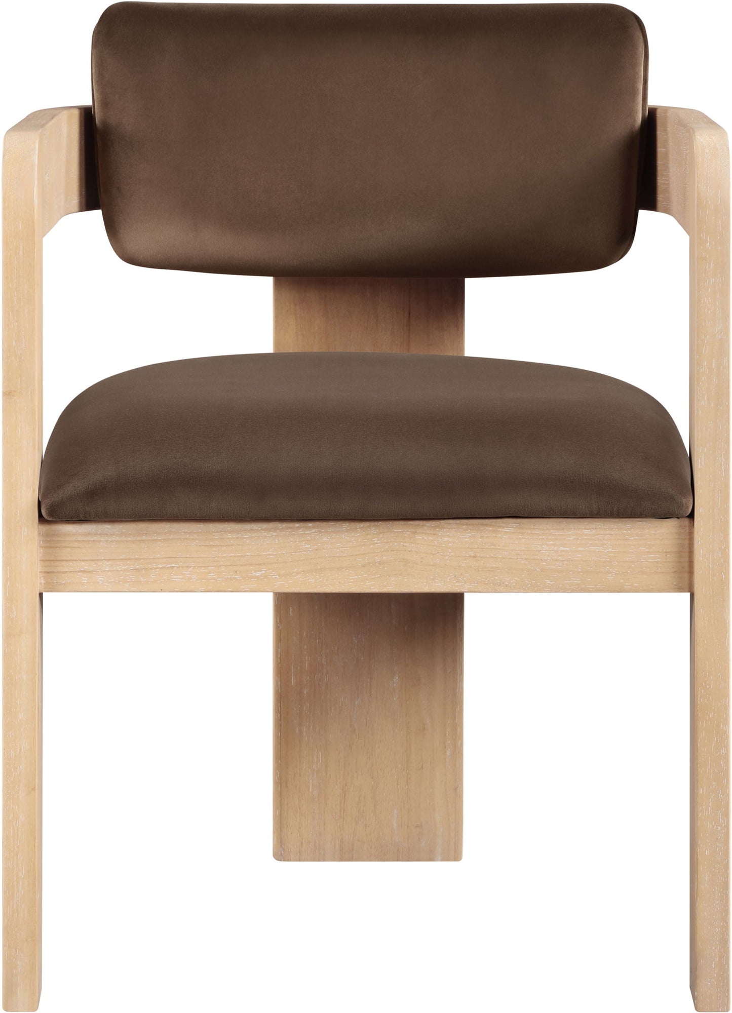 Sacha - Velvet Dining Chair With Natural Base (Set of 2)