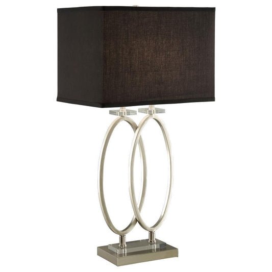 Izuku - Rectangular Shade Table Lamp - Brush Nickel