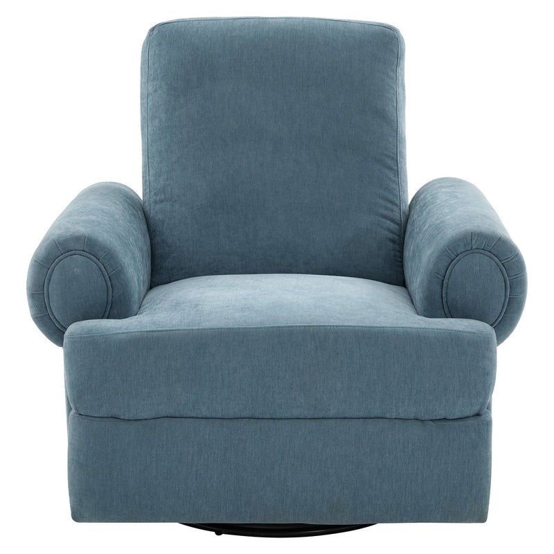 Manual Swivel Recliner Rocker Chair With Adjustable Backrest