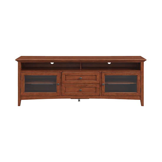 McKenzie - 74" W Sound Bar Media Console - Glazed Antique Cherry