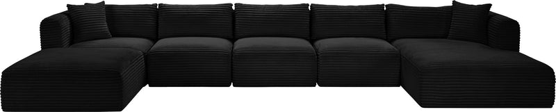 Shaggy - Fabric 6 Piece Modular Sectional With Chaise